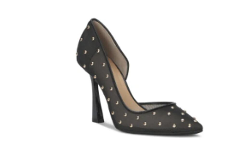INC Shoes Women's Size 7.5 Black Kalaya2F Studded D'Orsay Pumps Heels Dressy - Picture 1 of 14